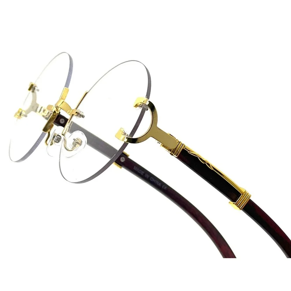 Rimless Round Clear Lens Women Sunglasses Style Buffs Trendy Female‎ Lentes 2026